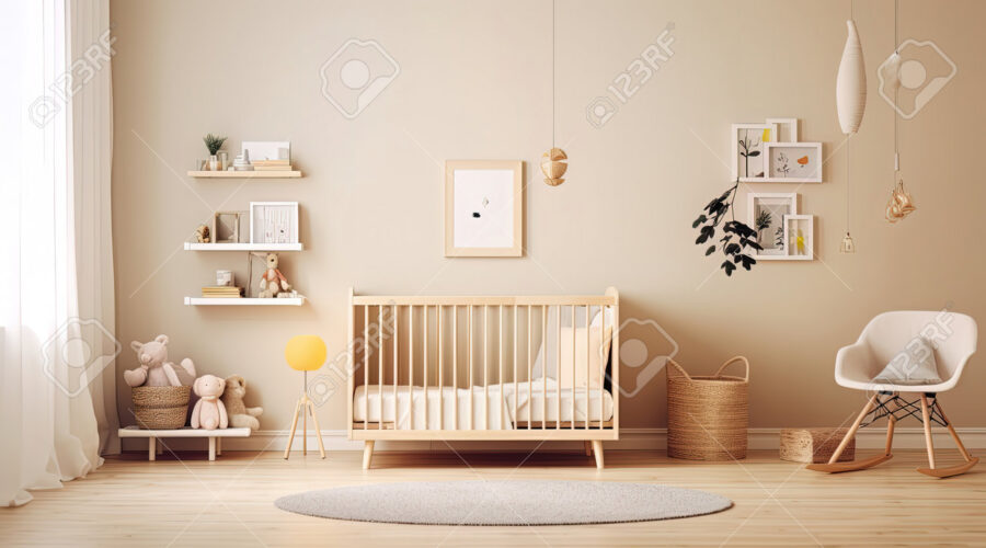 habitación de bebé minimalista